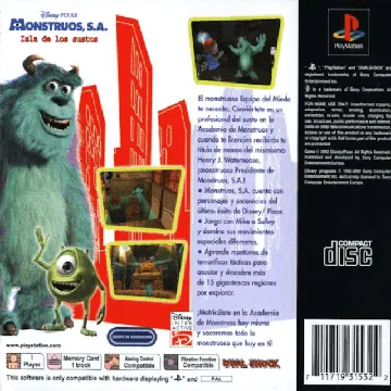 Disney-Pixar Monstruos S.A - Isla de los Sustos (ES) box cover back